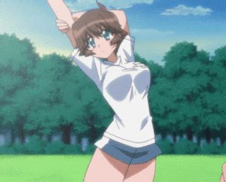 anime girl showing her boobs|Bouncing boobs Anime Hentai